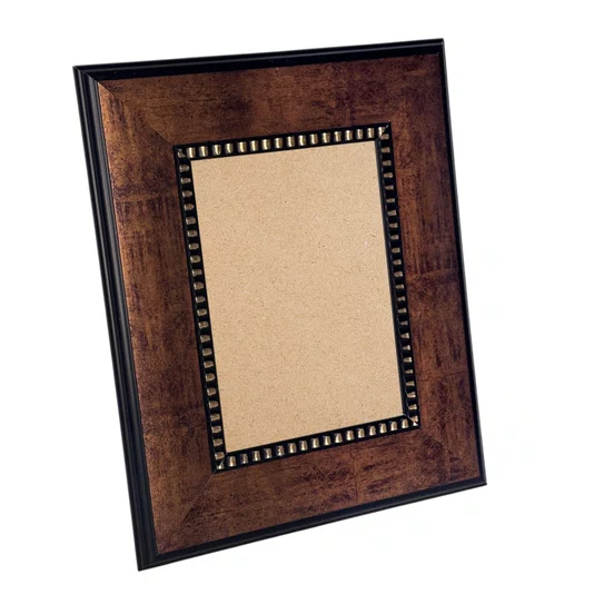 Moldura Personalizada Pátina Escovada com Bead & Reel para Quadros e Fotos com Fundo Mdf - 1,6x6,8