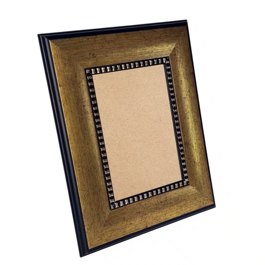 Moldura Personalizada Pátina Escovada com Bead & Reel para Quadros e Fotos com Fundo Mdf - 1,6x6,8