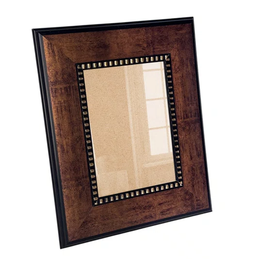 Moldura Personalizada Pátina Escovada com Bead & Reel para Quadros e Fotos com Fundo Mdf e Frente em Acetato - 1,6x6,8