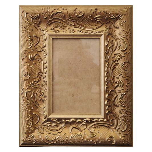Moldura Personalizada Provençal com Gravação para Quadros e Fotos com Fundo MDF e Vidro - 6x1,5