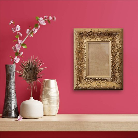Moldura Personalizada Provençal com Gravação para Quadros e Fotos com Fundo MDF e Vidro - 6x1,5