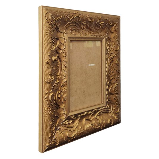 Moldura Personalizada Provençal com Gravação para Quadros e Fotos com Fundo MDF e Vidro - 6x1,5