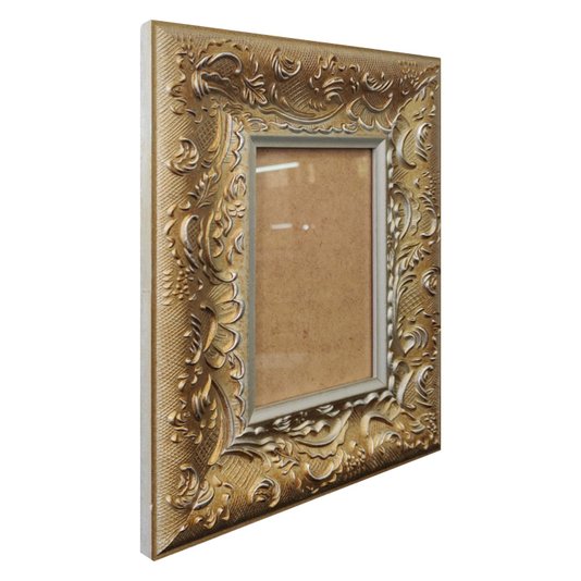 Moldura Personalizada Provençal com Gravação para Quadros e Fotos com Fundo MDF e Vidro - 6x1,5