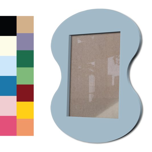 Moldura Provençal Colorida Em Mdf 6 mm Para Quadros Decorativos Com Fundo MDF e Acetato