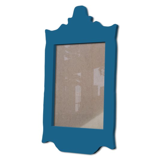 Moldura Provençal Colorida Em Mdf 6 mm Para Quadros Decorativos Com Fundo MDF e Acetato
