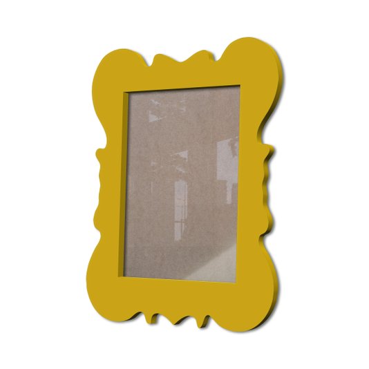 Moldura Provençal Colorida Em Mdf 6 mm Para Quadros Decorativos Com Fundo MDF e Acetato