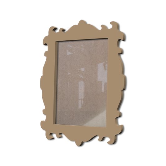 Moldura Provençal Colorida Em Mdf 6 mm Para Quadros Decorativos Com Fundo MDF e Acetato