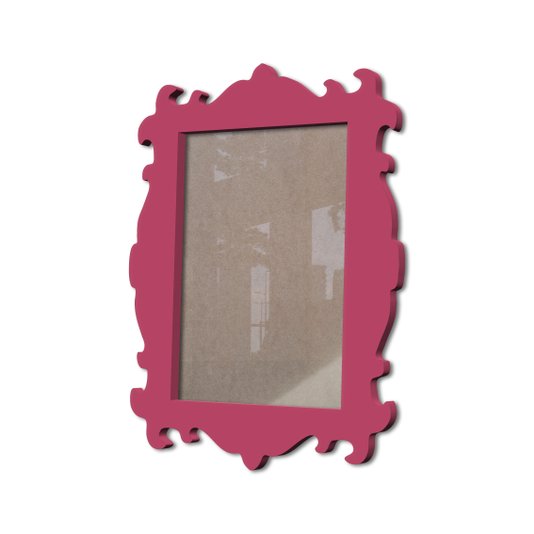 Moldura Provençal Colorida Em Mdf 6 mm Para Quadros Decorativos Com Fundo MDF e Acetato