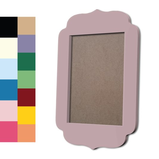 Moldura Provençal Colorida Em MDF 6mm Para Quadros Decorativos Com Fundo MDF