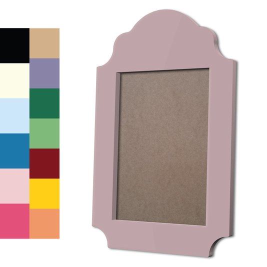 Moldura Provençal Colorida Em MDF 6mm Para Quadros Decorativos Com Fundo MDF