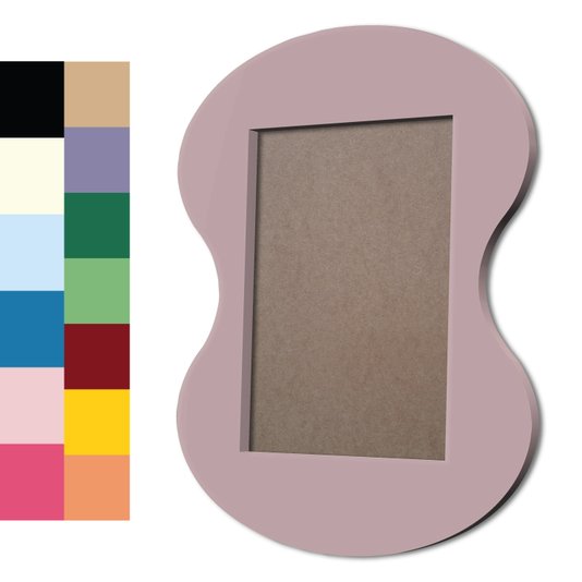 Moldura Provençal Colorida Em MDF 6mm Para Quadros Decorativos Com Fundo MDF