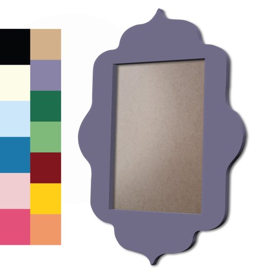 Moldura Provençal Colorida Em MDF 6mm Para Quadros Decorativos Com Fundo MDF e PVC Antirreflexo
