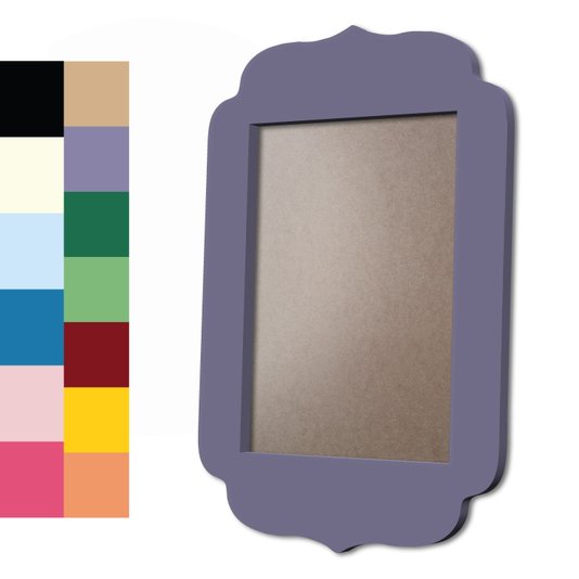 Moldura Provençal Colorida Em MDF 6mm Para Quadros Decorativos Com Fundo MDF e PVC Antirreflexo