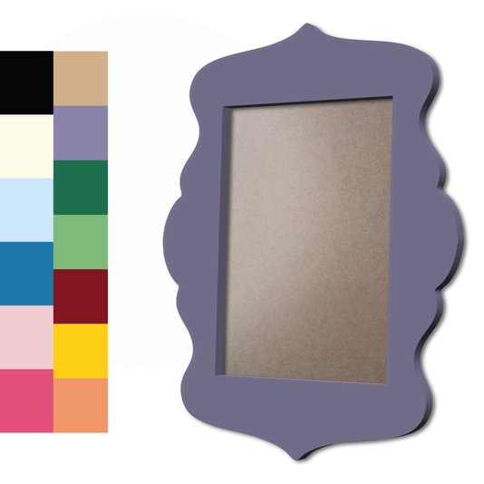 Moldura Provençal Colorida Em MDF 6mm Para Quadros Decorativos Com Fundo MDF e PVC Antirreflexo