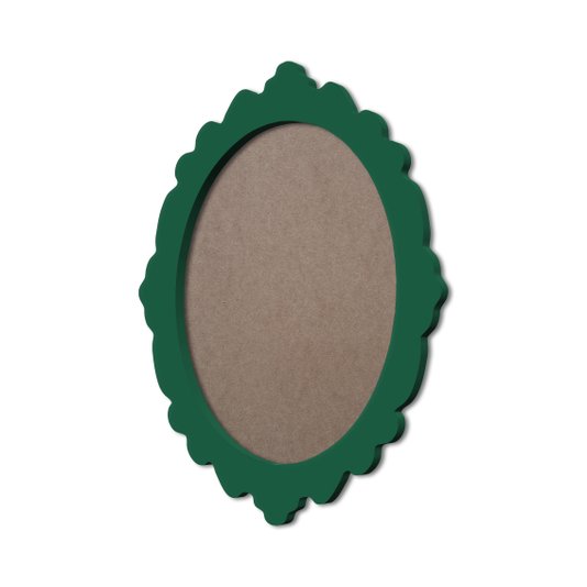 Moldura Provençal Colorida Oval em MDF 6mm Para Quadros Decorativos Com Fundo MDF