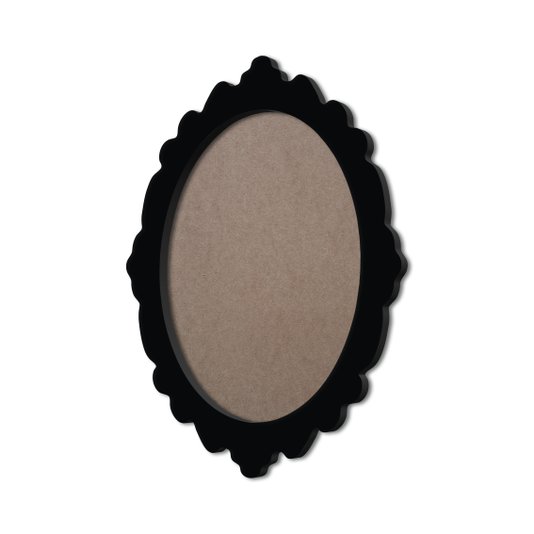 Moldura Provençal Colorida Oval em MDF 6mm Para Quadros Decorativos Com Fundo MDF