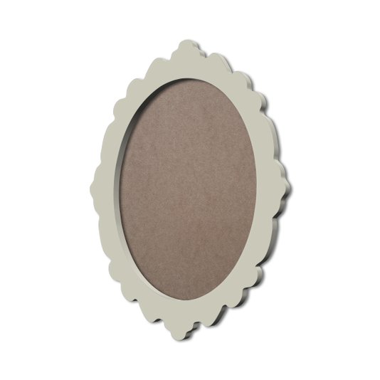 Moldura Provençal Colorida Oval em MDF 6mm Para Quadros Decorativos Com Fundo MDF