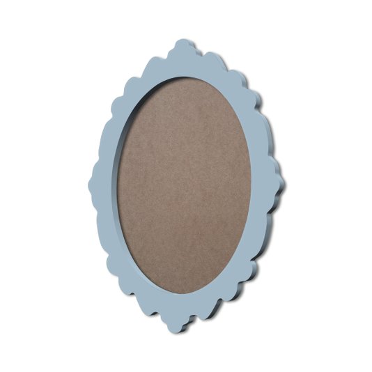 Moldura Provençal Colorida Oval em MDF 6mm Para Quadros Decorativos Com Fundo MDF