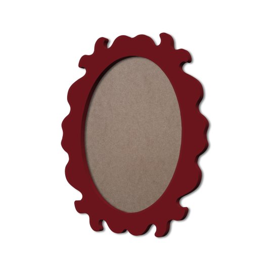 Moldura Provençal Colorida Oval em MDF 6mm Para Quadros Decorativos Com Fundo MDF