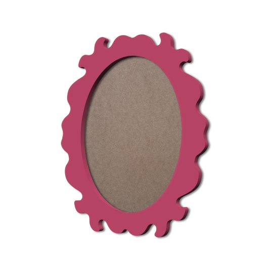 Moldura Provençal Colorida Oval em MDF 6mm Para Quadros Decorativos Com Fundo MDF
