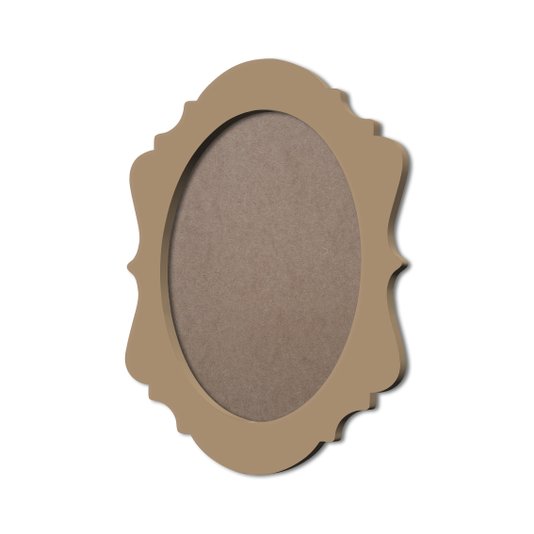 Moldura Provençal Colorida Oval em MDF 6mm Para Quadros Decorativos Com Fundo MDF