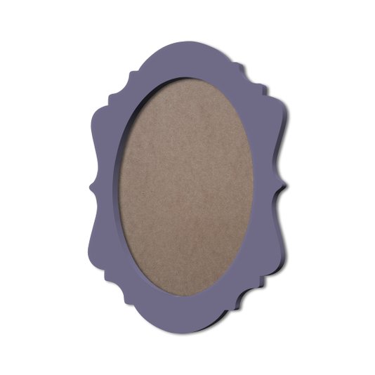 Moldura Provençal Colorida Oval em MDF 6mm Para Quadros Decorativos Com Fundo MDF
