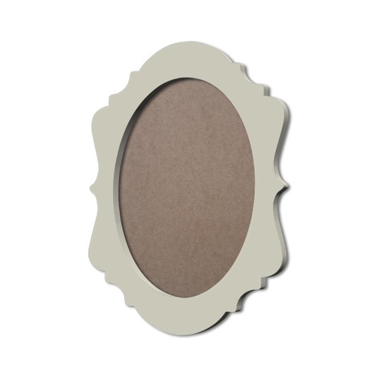Moldura Provençal Colorida Oval em MDF 6mm Para Quadros Decorativos Com Fundo MDF
