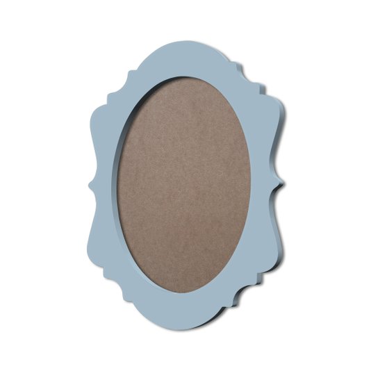 Moldura Provençal Colorida Oval em MDF 6mm Para Quadros Decorativos Com Fundo MDF