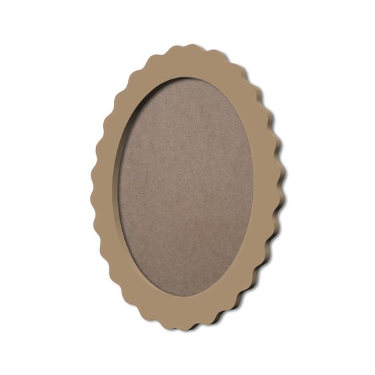 Moldura Provençal Colorida Oval em MDF 6mm Para Quadros Decorativos Com Fundo MDF