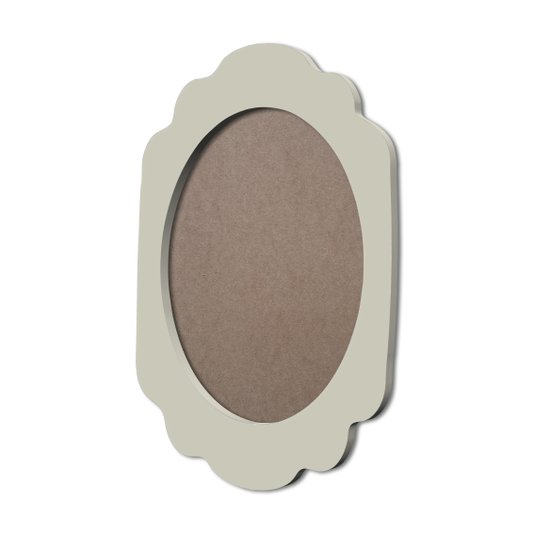 Moldura Provençal Colorida Oval em MDF 6mm Para Quadros Decorativos Com Fundo MDF