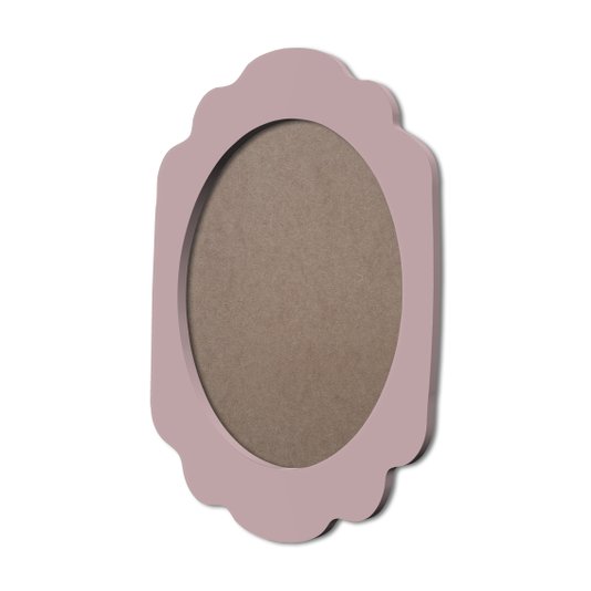 Moldura Provençal Colorida Oval em MDF 6mm Para Quadros Decorativos Com Fundo MDF