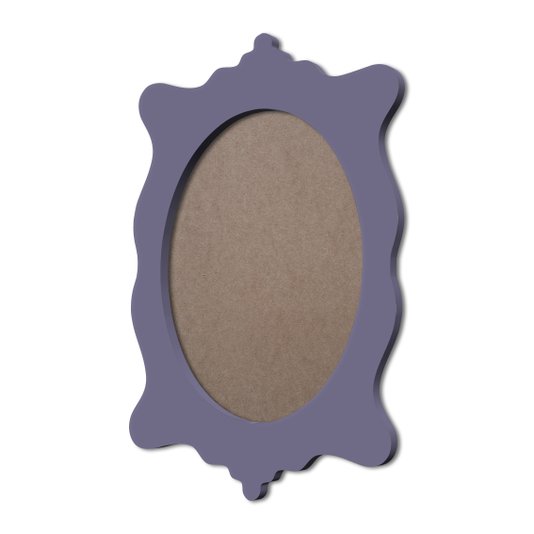 Moldura Provençal Colorida Oval em MDF 6mm Para Quadros Decorativos Com Fundo MDF