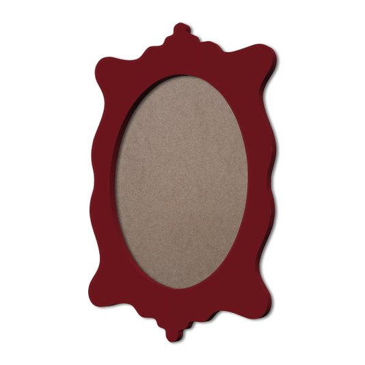 Moldura Provençal Colorida Oval em MDF 6mm Para Quadros Decorativos Com Fundo MDF