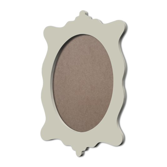 Moldura Provençal Colorida Oval em MDF 6mm Para Quadros Decorativos Com Fundo MDF
