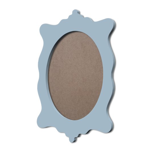 Moldura Provençal Colorida Oval em MDF 6mm Para Quadros Decorativos Com Fundo MDF