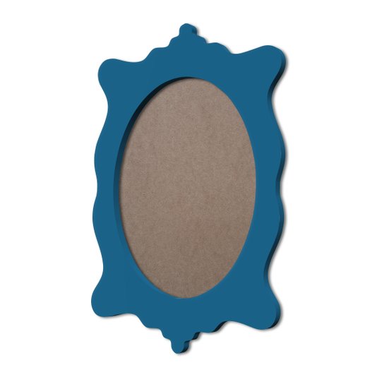 Moldura Provençal Colorida Oval em MDF 6mm Para Quadros Decorativos Com Fundo MDF