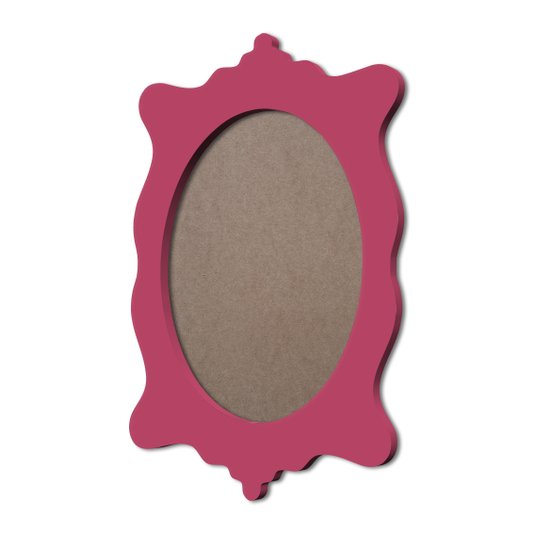 Moldura Provençal Colorida Oval em MDF 6mm Para Quadros Decorativos Com Fundo MDF