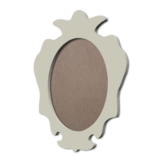 Moldura Provençal Colorida Oval em MDF 6mm Para Quadros Decorativos Com Fundo MDF