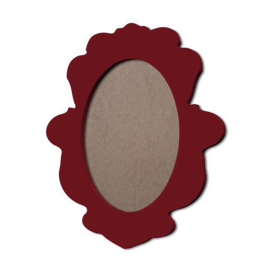 Moldura Provençal Colorida Oval em MDF 6mm Para Quadros Decorativos Com Fundo MDF