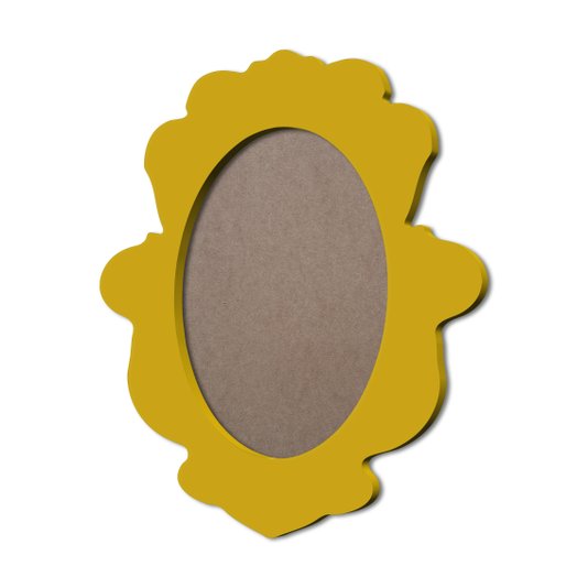 Moldura Provençal Colorida Oval em MDF 6mm Para Quadros Decorativos Com Fundo MDF