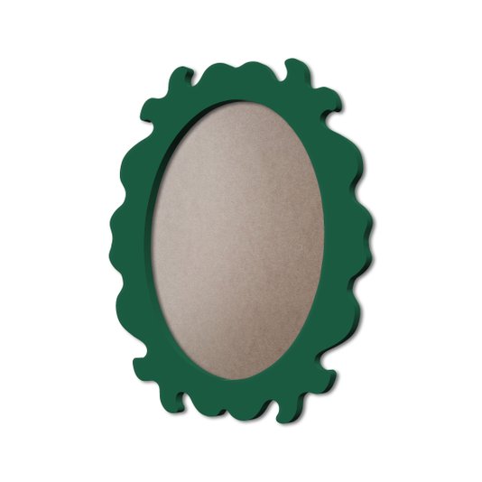 Moldura Provençal Colorida Oval Em MDF 6mm Para Quadros Decorativos Com Fundo MDF e PVC Antirreflexo