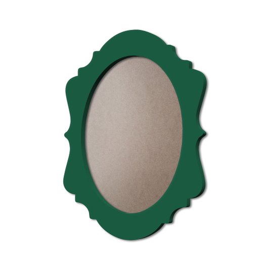 Moldura Provençal Colorida Oval Em MDF 6mm Para Quadros Decorativos Com Fundo MDF e PVC Antirreflexo