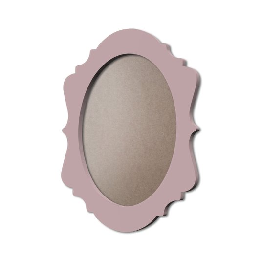Moldura Provençal Colorida Oval Em MDF 6mm Para Quadros Decorativos Com Fundo MDF e PVC Antirreflexo