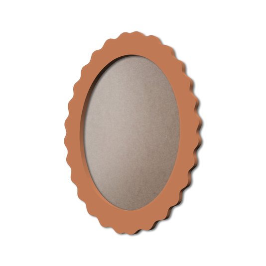 Moldura Provençal Colorida Oval Em MDF 6mm Para Quadros Decorativos Com Fundo MDF e PVC Antirreflexo