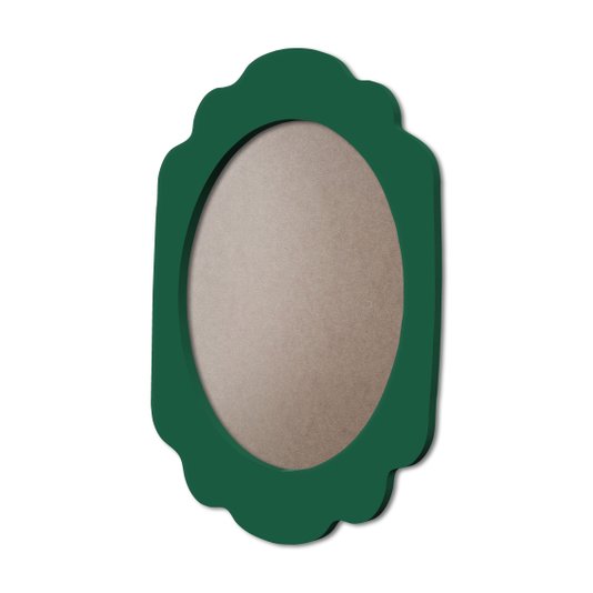 Moldura Provençal Colorida Oval Em MDF 6mm Para Quadros Decorativos Com Fundo MDF e PVC Antirreflexo