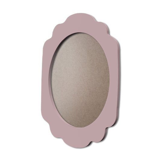 Moldura Provençal Colorida Oval Em MDF 6mm Para Quadros Decorativos Com Fundo MDF e PVC Antirreflexo