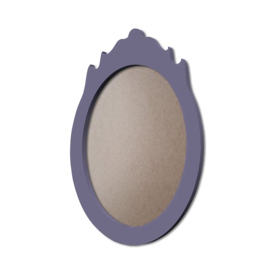 Moldura Provençal Colorida Oval Em MDF 6mm Para Quadros Decorativos Com Fundo MDF e PVC Antirreflexo