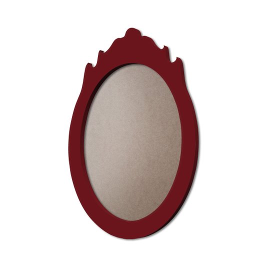 Moldura Provençal Colorida Oval Em MDF 6mm Para Quadros Decorativos Com Fundo MDF e PVC Antirreflexo