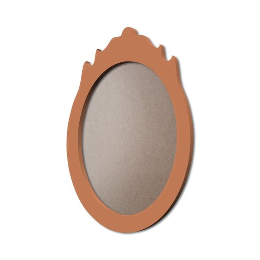Moldura Provençal Colorida Oval Em MDF 6mm Para Quadros Decorativos Com Fundo MDF e PVC Antirreflexo