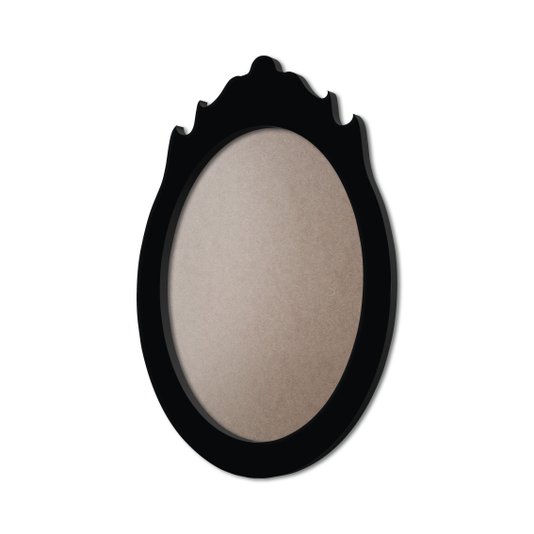 Moldura Provençal Colorida Oval Em MDF 6mm Para Quadros Decorativos Com Fundo MDF e PVC Antirreflexo